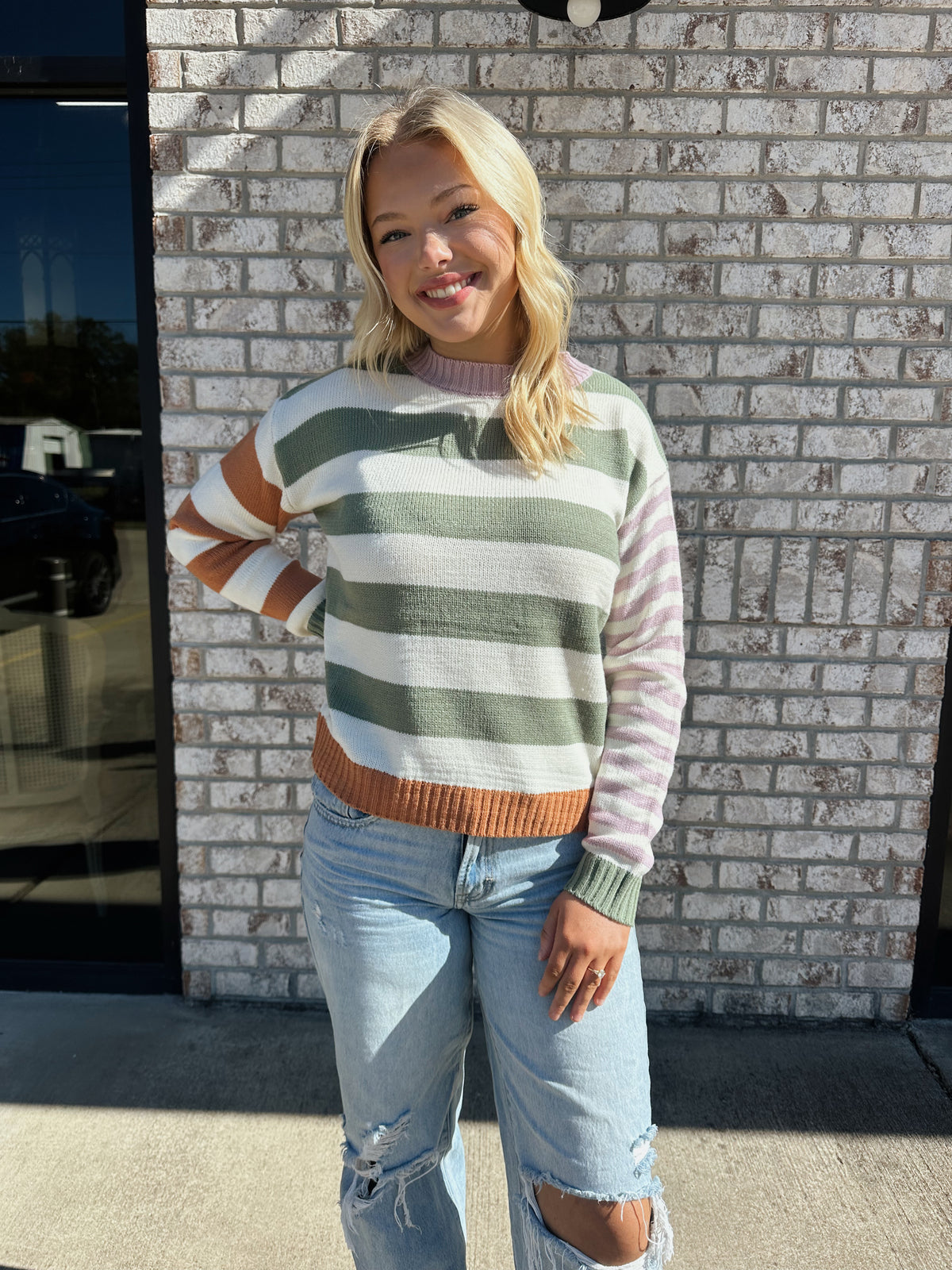 Multi Color Stripe Sweater