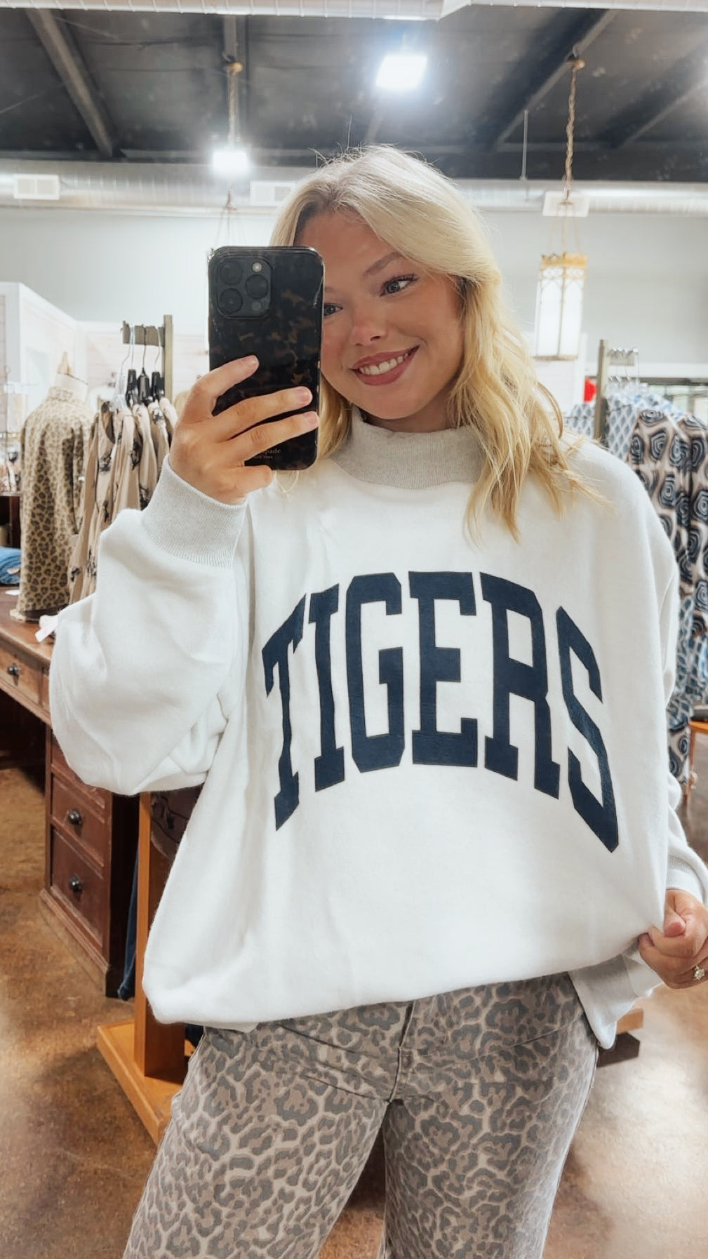 War Damn  &amp; Tigers  Reversible Sweatshirt