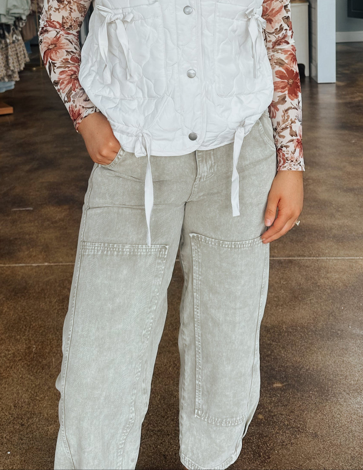 Mineral Washed Barrell Pant
